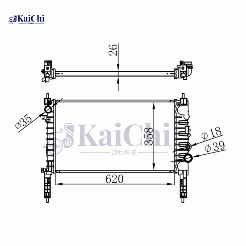 630774 Car Radiator For 2012- Chevrolet Trax/Opel Vauxhall Mokka/Mokka X J13 1.4L Manual