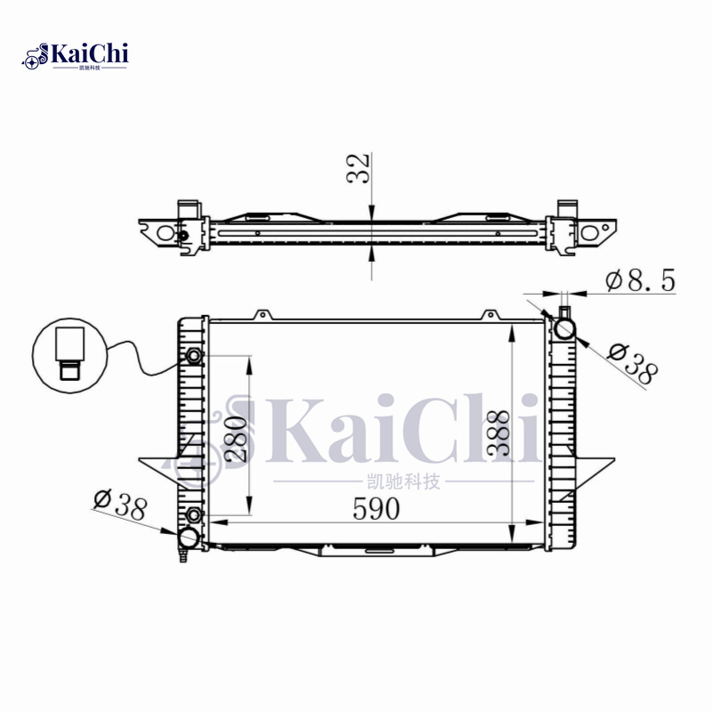 2424 Aluminum Car Radiator For 99-04 Volvo C70/99-00 S70 V70 L5 2.3L 2.4L 36000001 360000012 36000002 36000003 86025590 36002229