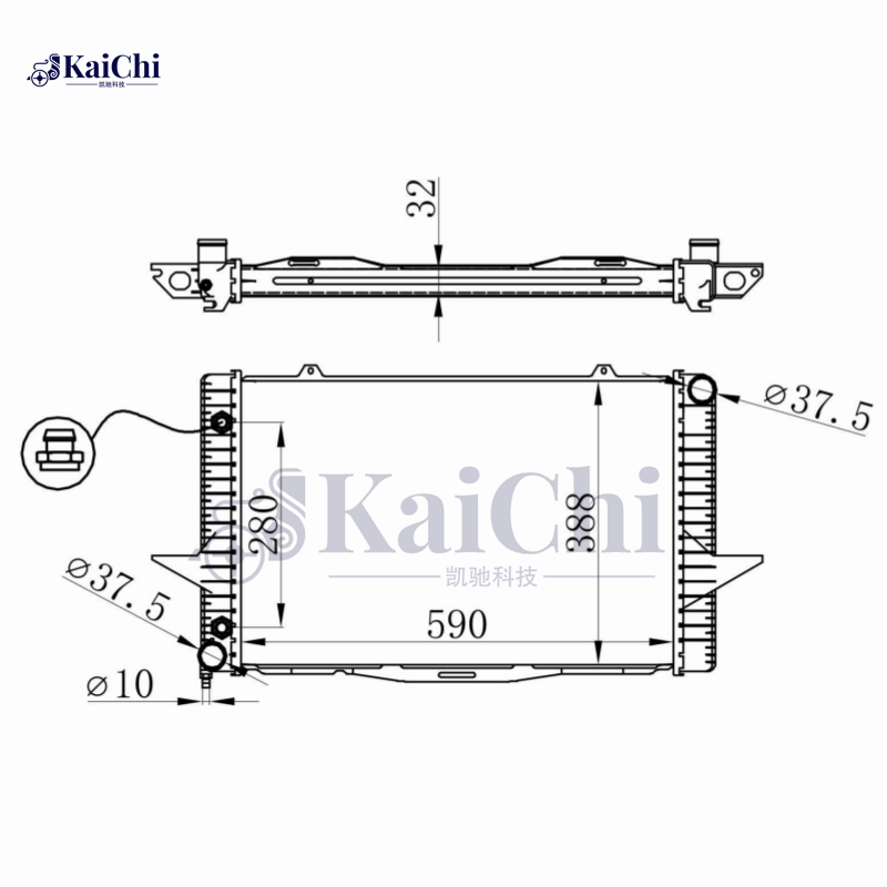 1851 Car Radiator For 93-97 Volvo 850/98-00 S70 V70 L5 2.4L 86038239