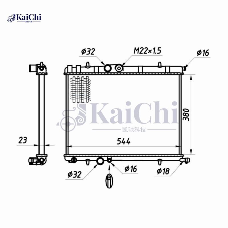 63502 Mechanical Radiator For 2002- Peugeot 206/2015- Peugeot 2008/02-12 Peugeot 307/97-12 Citroen Xsara 1130J3