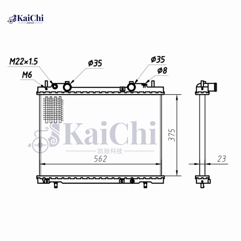61672A Mechanical Radiator For 95-01 Fiat Brava/Bravo I/96-02 Marea 1.4L 1.8L 2.0L/01-10 Multipla 1.9D 46404163