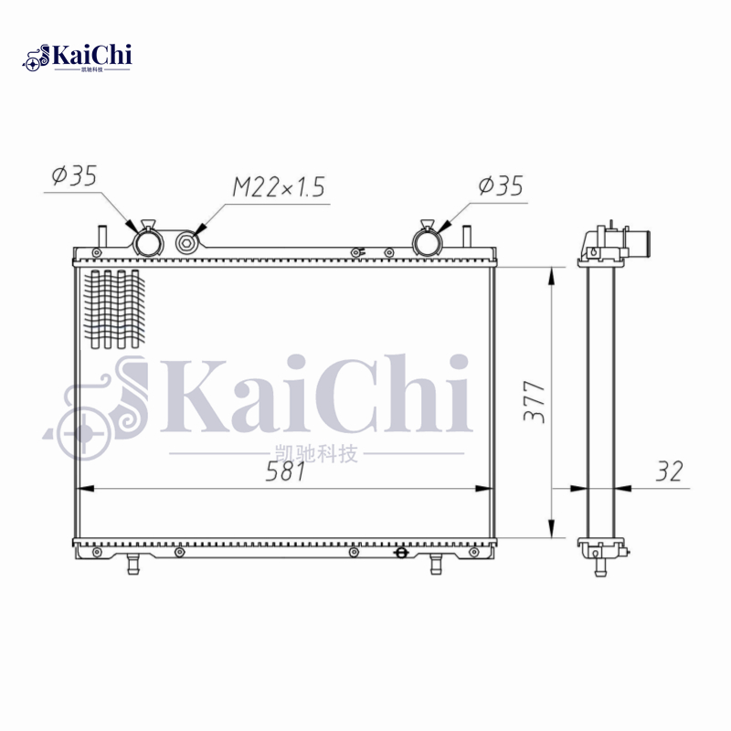 61792A Mechanical Radiator For 96-01 Fiat Brava/Bravo I/96-02 Marea 1.9D 46405919