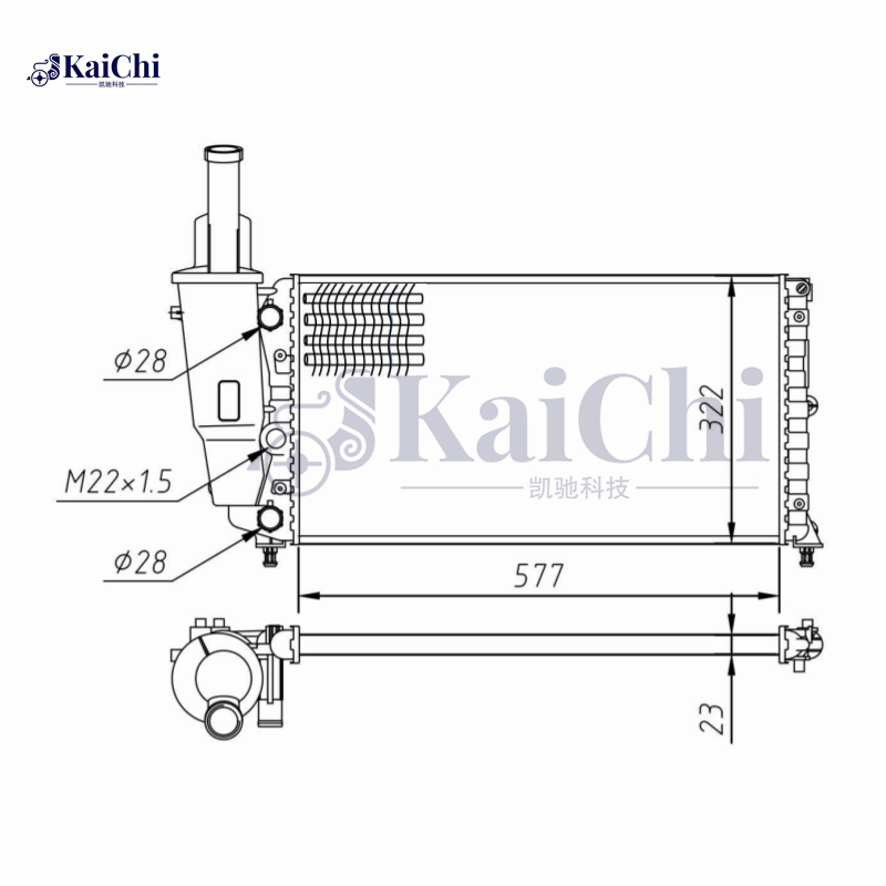 61858 Mechanical Radiator For 93-00 Fiat Punto/96-03 Lancia Y 1.1L 1.2L 46407450