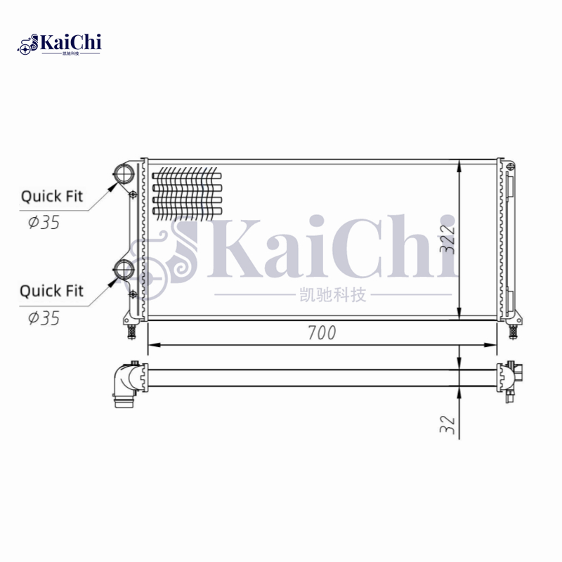 61765 Mechanical Radiator For 2001- Fiat Doblo 223 1.3D 1.9D 46807378