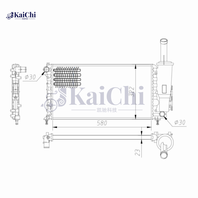 61881 Mechanical Radiator For 99-10 Fiat Punto/Hatchback Van 188 1.2L 46524603