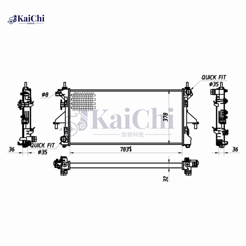 63556 Mechanical Radiator For 2006- Fiat Ducato 250/Citroen Relay II/Peugeot Boxer 2.2D 2.3D 3.0D 13491960