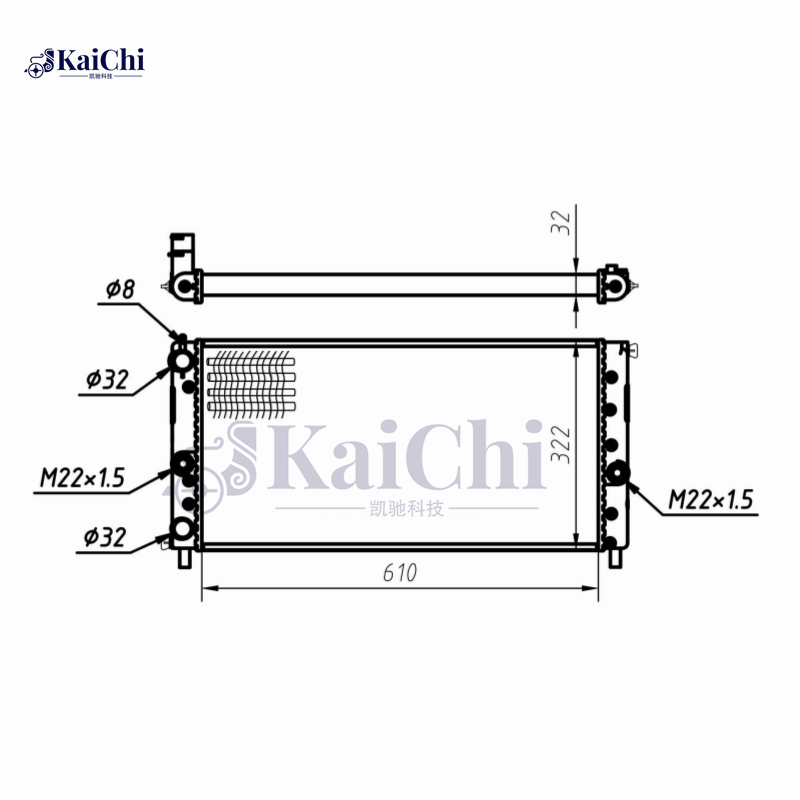 61848 Mechanical Radiator For 87-91 Fiat Duna/89-96 Elba/88-00 Fiorino/86-93 Uno 1.7D 7586746
