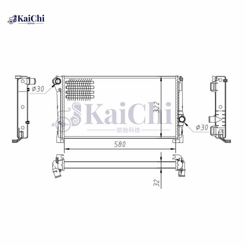 61896 Mechanical Radiator For 2004- Fiat Idea 350/03-12 Punto 188/04-12 Lancia Musa 350/03-11 Ypsilon 843 1.3D 51700805