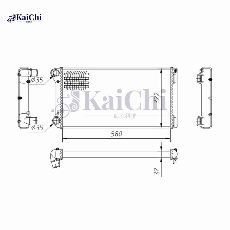 61692 Mechanical Radiator For 2004- Fiat Idea 1.9D/99-12 Punto 188 1.2L 1.8L 1.9D/04-12 Lancia Musa 350 1.9D 46524619