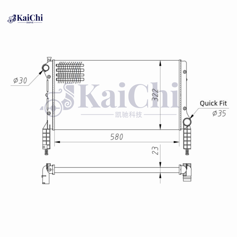 61769 Mechanical Radiator For 2001- Fiat Doblo MPV 1.2L 1.6L 46749000 46803028