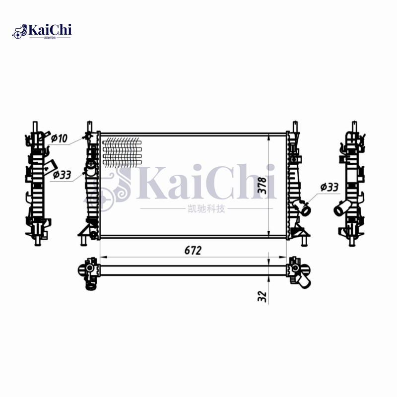 62017A Mechanical Radiator For 03-09 Mazda3/05- Mazda5/06-12 VOLVO C30/03-12 Ford Focus 1.6L/1.8L/2.0L 1306399