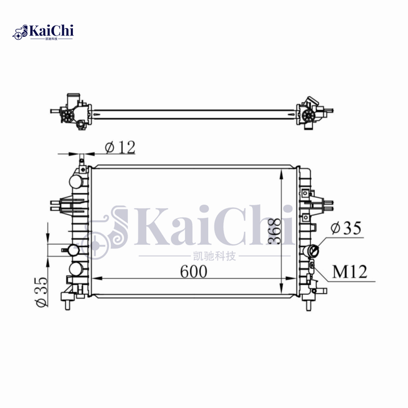 63028A Aluminum Car Radiator For 2004-Opel Vauxhall Astra H/05-15 Zafira B 1.6L 1.8L 1300266 13145211 13170110